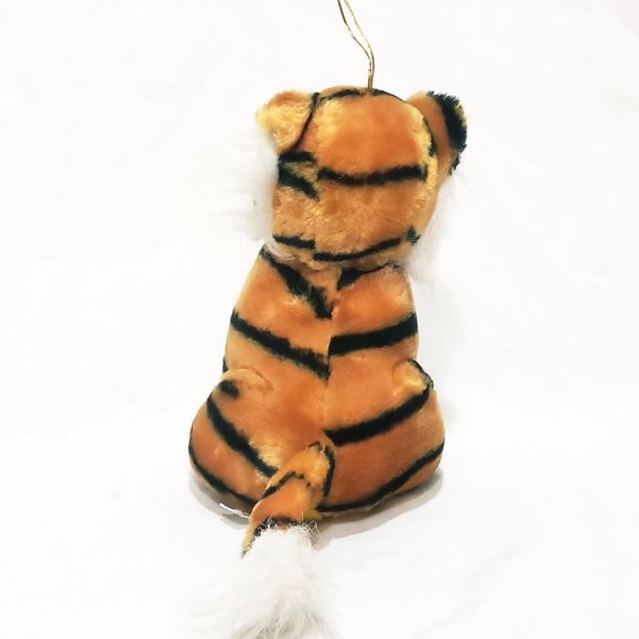 Tiger Sitting up Orange Black Plush Stuffed Animal Toy 7" Wild Cat - Picture 4 of 9